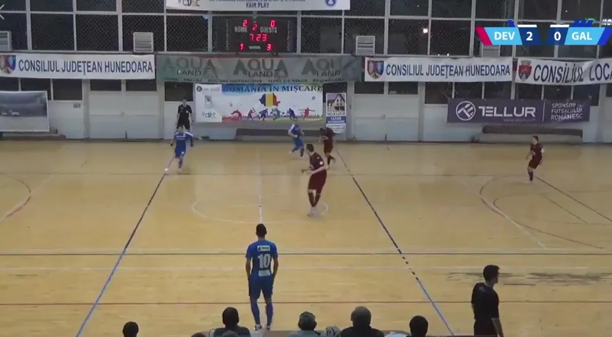 United Galaţi a pierdut, la Deva, derbiul Ligii I de futsal