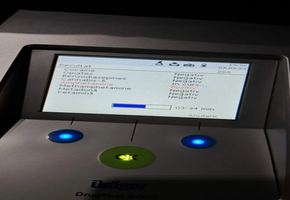 Depistat pozitiv la testarea au aparatul tip Drugtest Drager