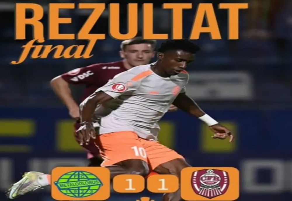 VIDEO FOTBAL: METALOGLOBUS A ȚINUT-O ÎN ȘAH PE CFR CLUJ (1-1), ÎN SUPERLIGĂ