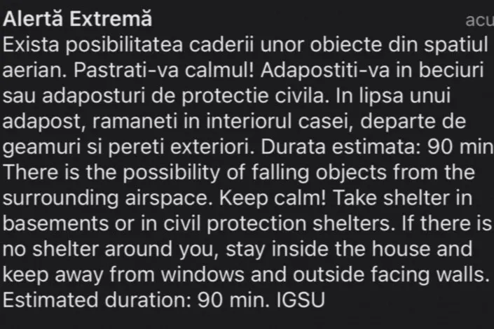 Alertă aeriană în Iași și alte județe din Moldova. Aeroportul și-a suspendat temporar zborurile