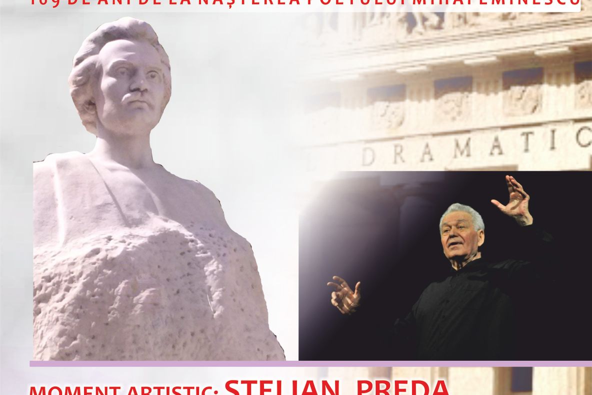 De ziua lui Eminescu, recital de poezie “Porni Luceafărul” la Dramatic