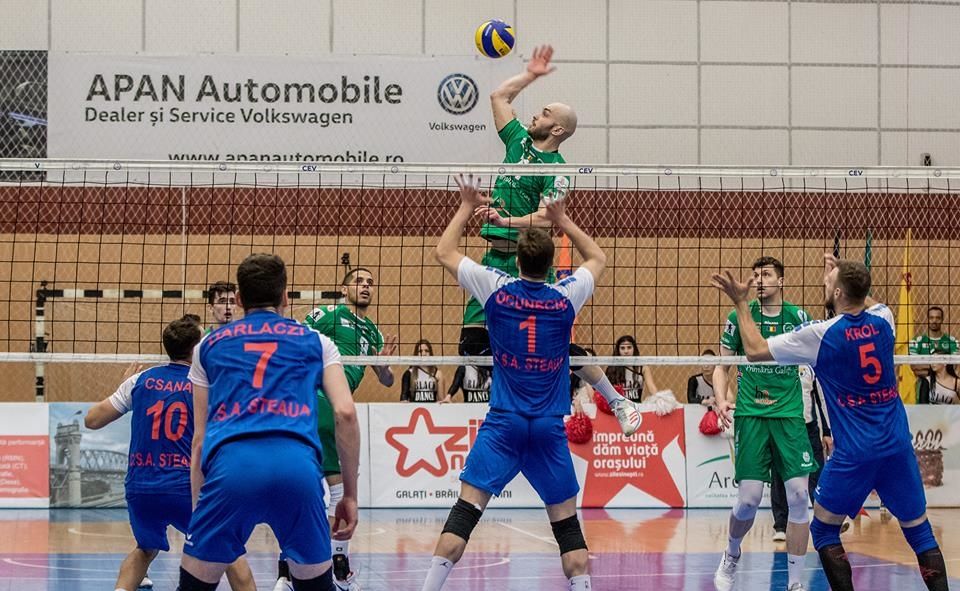 Rezultate favorabile gălățenilor de la CSM Arcada, în Divizia A1 de volei