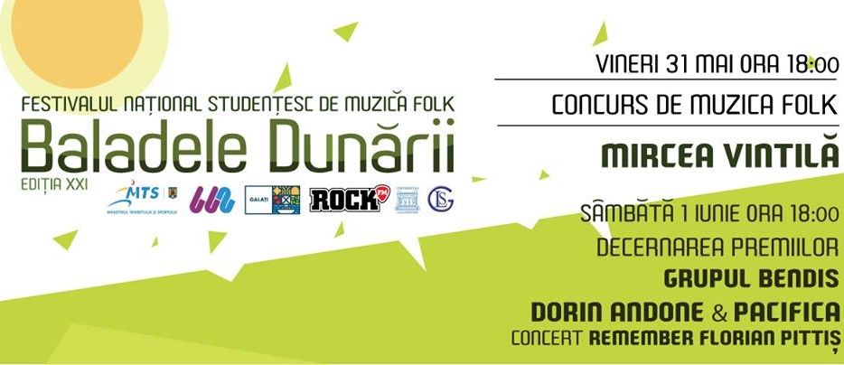 Festivalul gălăţean de folk "Baladele Dunării" a ajuns la ediţia a 21-a
