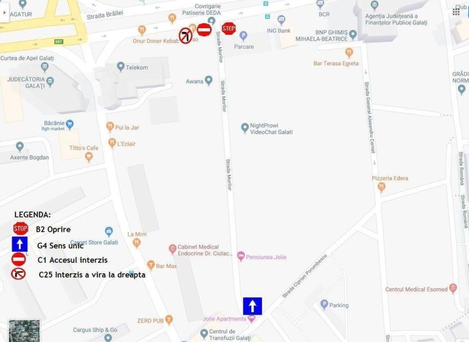 Reguli noi de circulaţie pe strada Morilor din Galaţi