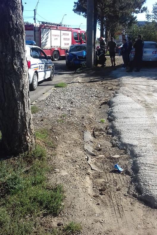 Un poliţist gălăţean a provocat un accident rutier la Ijdileni