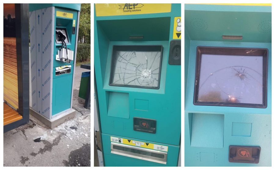 Automatele de bilete, vandalizate înainte de a fi puse în funcţiune