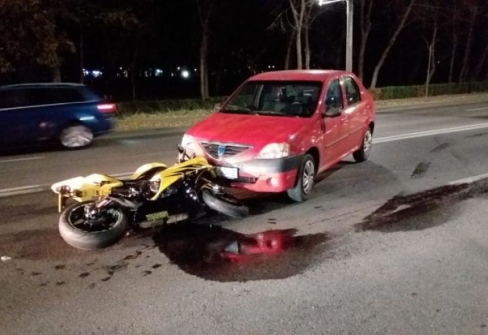 Motociclist accidentat duminică seara