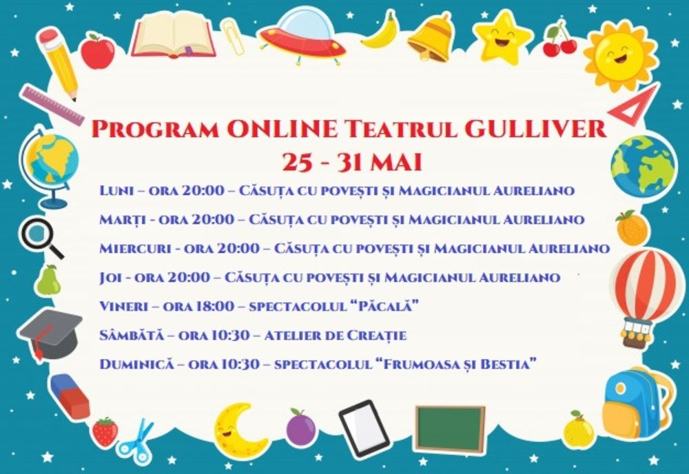 Programul acestei saptamani al teatrului Gulliver