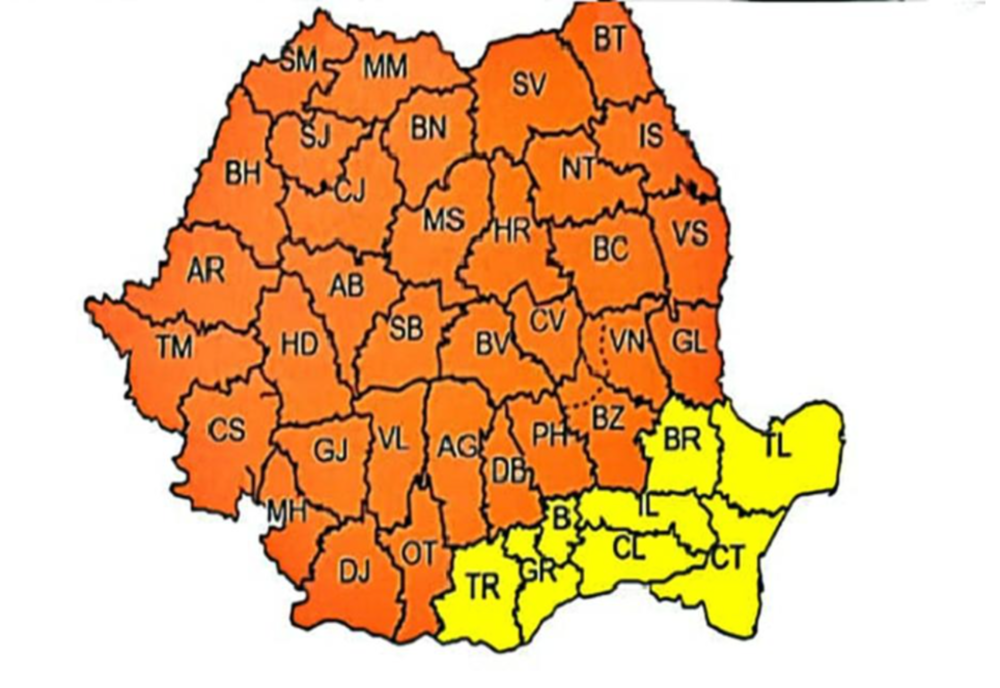 O nouă avertizare meteo emisă - vânt, grindină și vijelii sunt anunțate la Galați