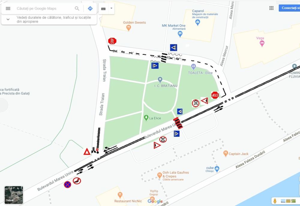 Atenție șoferi - noi reguli de circulația la intersecția străzii Traian cu Faleza