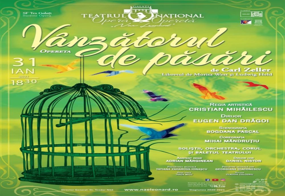 Teatrul Naţional "Nae Leonard" se redeschide cu opereta Vânzătorul de păsări