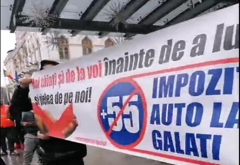 Gălățenii protestează împotriva creșterii taxelor și impozitelor
