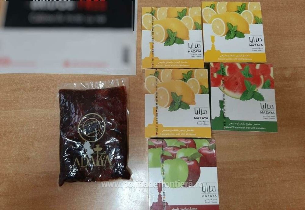  Tutun aromat pentru narghilea, descoperit de polițiștii de frontieră gălățeni