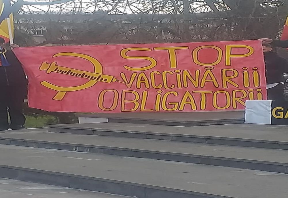 Protest antivaccinare la Galați