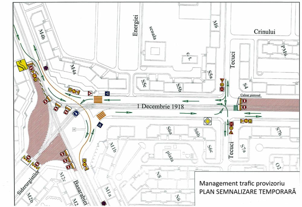 Deviere de trasee pentru efectuarea unor lucrări În Piața Energiei