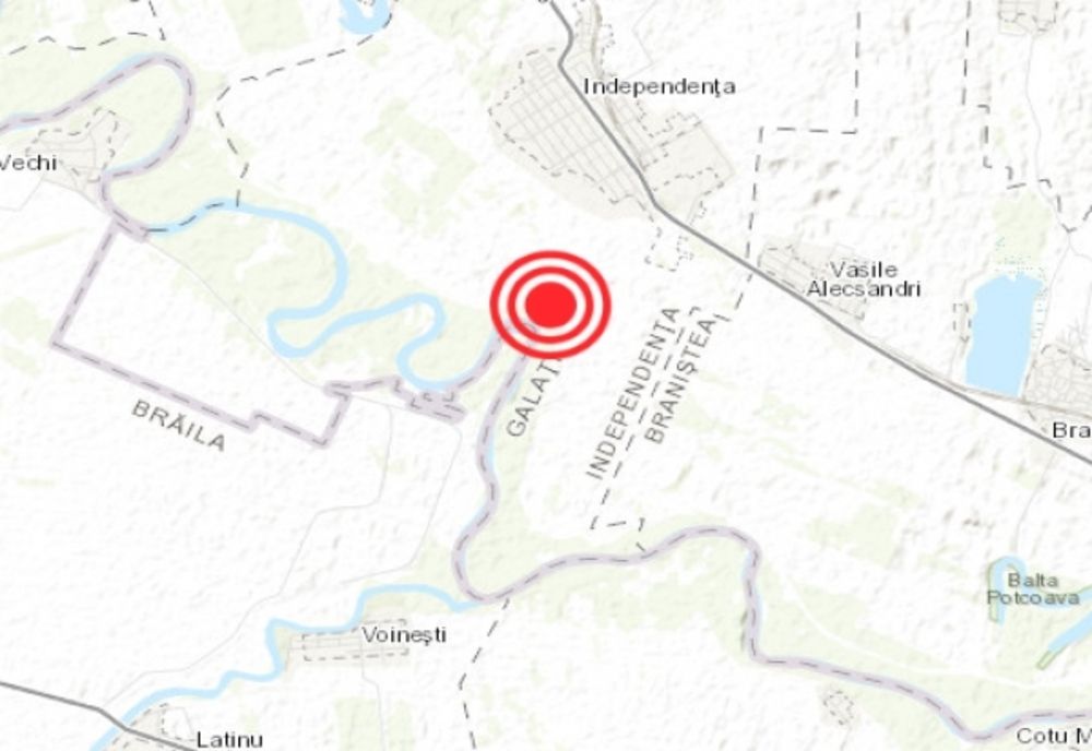 Cutremur de 3,4 grade cu epicentrul în localitatea Independența din județul Galați