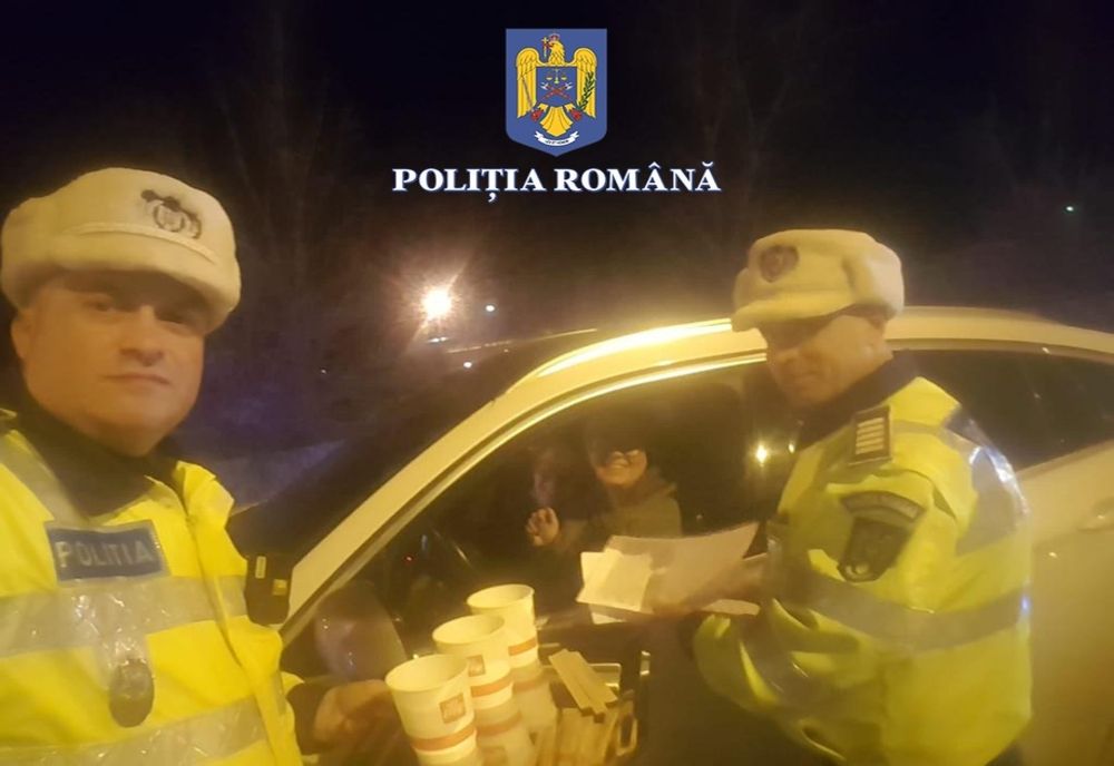 FOTO: Acțiune de informare a polițiștilor rutieri gălățeni pentru prevenirea accidentelor pe fondul oboselii la volan