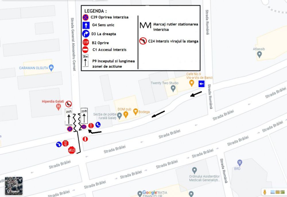 Se introduc noi sensuri unice în municipiul Galați