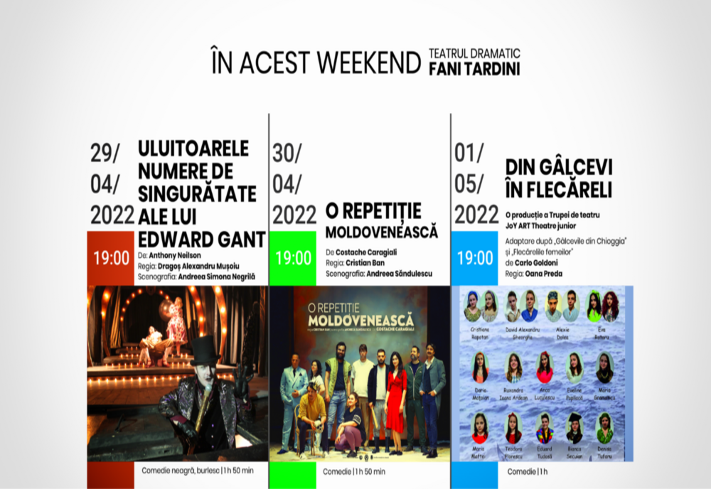 Invitație la teatru în acest weekend