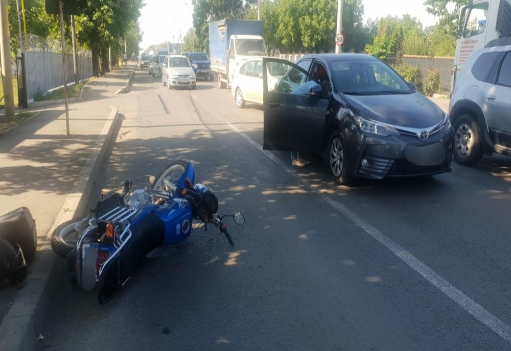 Motociclist accidentat pe strada Traian din municipiul Galați