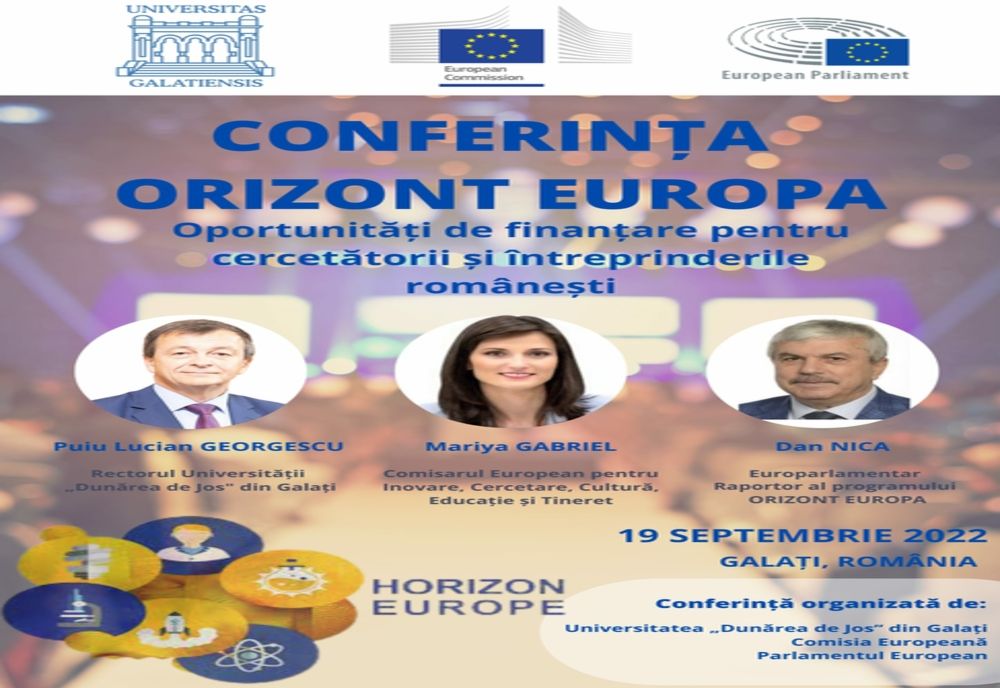Conferința „ORIZONT EUROPA - Oportunități de finanțare pentru cercetătorii și întreprinderile românești”