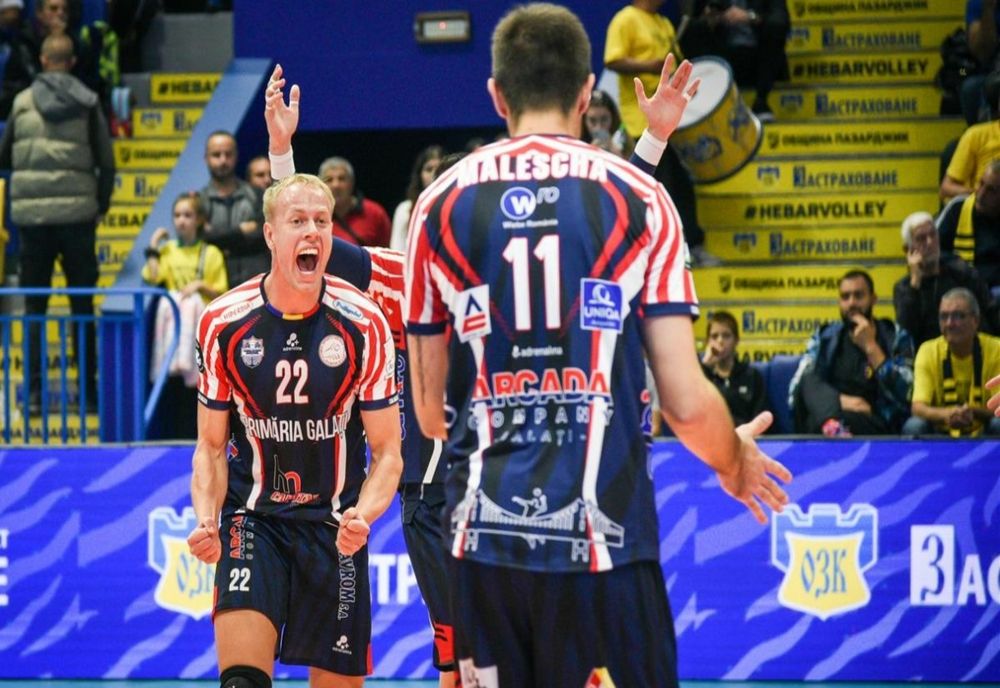 Arcada Galați a câștigat cu 3-0 meciul tur cu campioana Bulgariei, Hebar Pazardzhik
