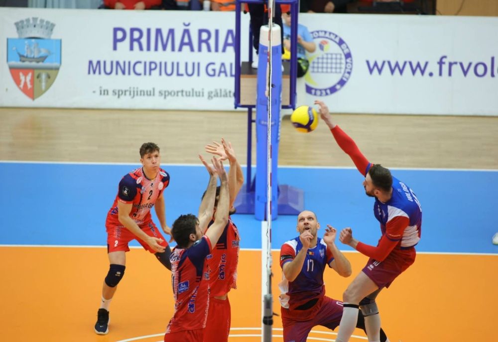 Înfrângere pe teren propriu a voleibaliștilor de la CSM Arcada Galați în fața celor de la CSA Steaua București