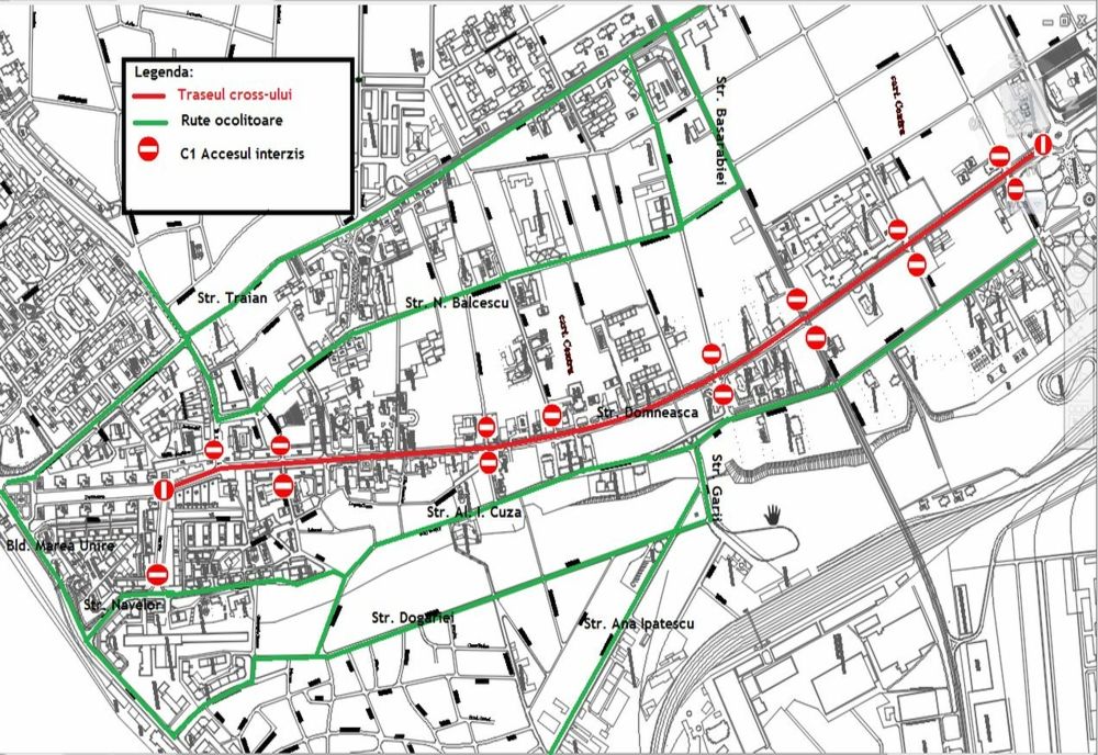Trafic rutier închis sâmbătă, 19 noiembrie, cu ocazia desfășurării unui Cros cu caracter filantropic