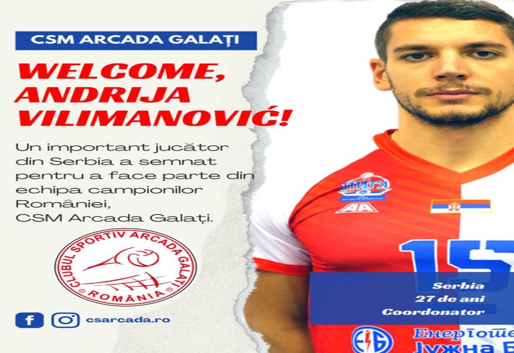 Un campion al Serbiei a semnat cu CSM Arcada Galați