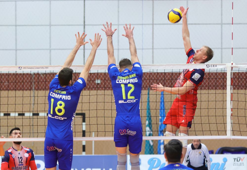 CSM Arcada Galați - SCM Zalău 3-0, în etapa a 14-a din Divizia A1 la volei masculin