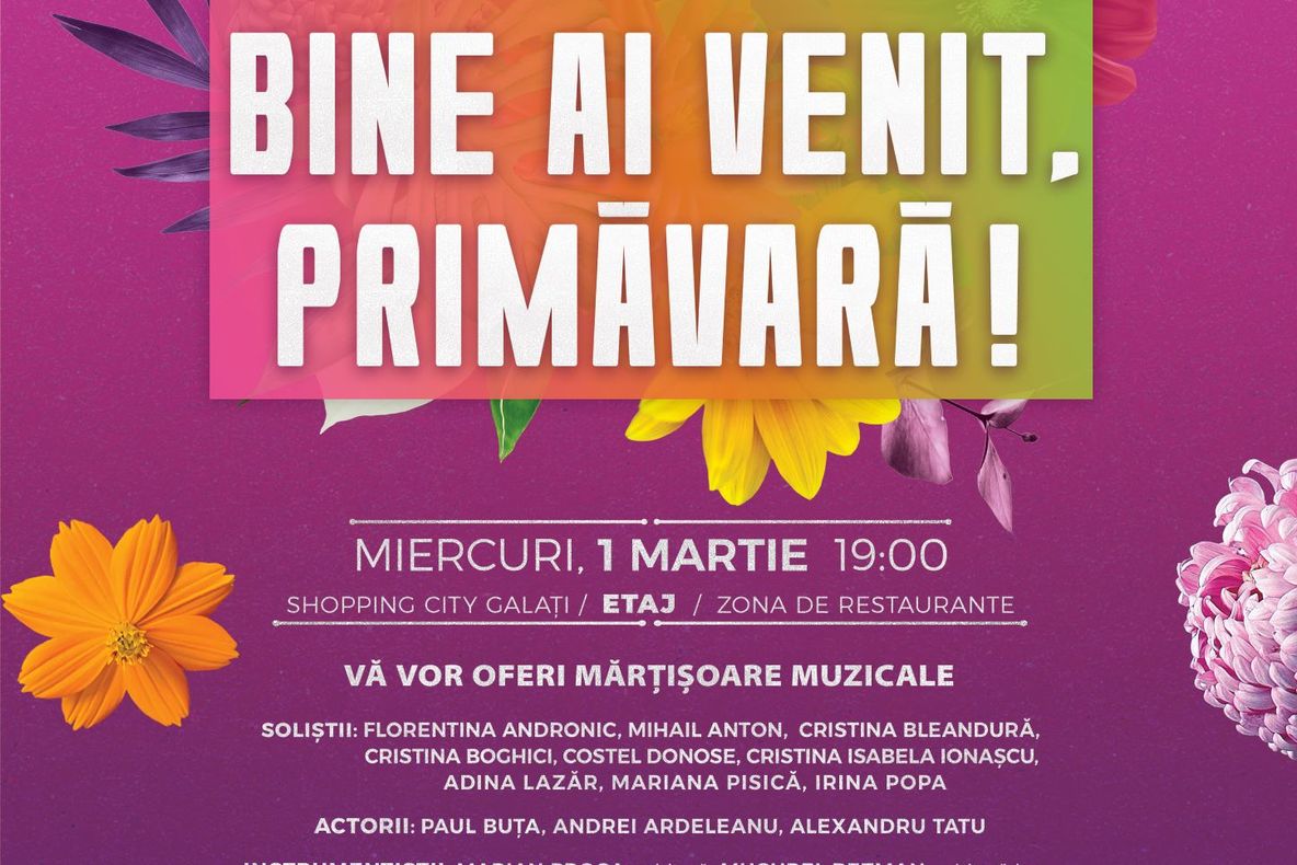 Teatrul Național de Operă și Operetă „Nae Leonard” Galați vă oferă de 1 martie mărțișoare muzicale într-un spectacol inedit