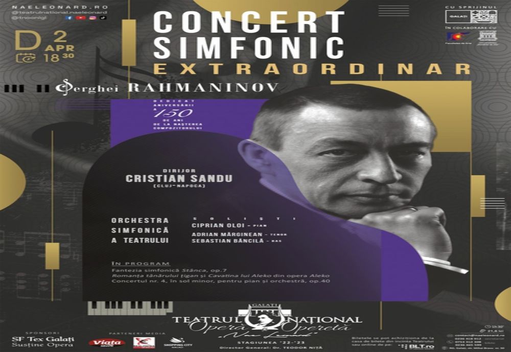 Concert Simfonic Extraordinar dedicat marelui compozitor Serghei Rahmaninov