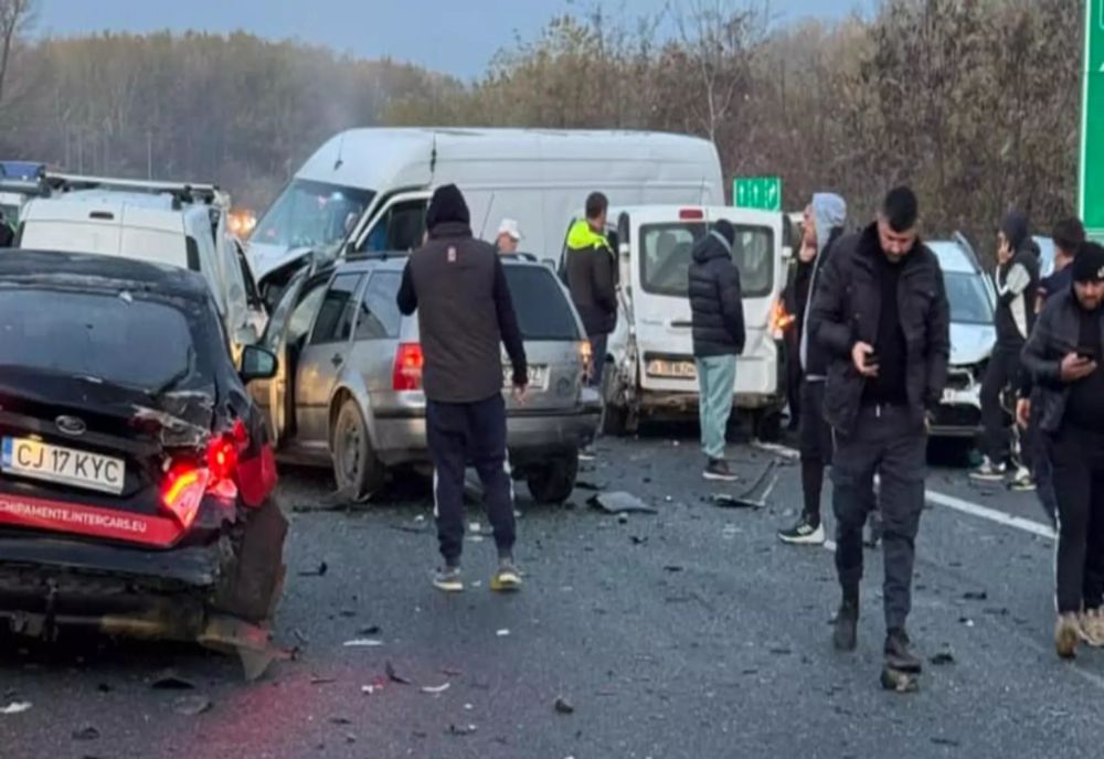 ACCIDENT ÎN LANȚ PE AUTOSTRADA A3. PLANUL ROȘU DE INTERVENȚIE, ACTIVAT