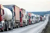 Cozi de camioane la punctul de frontieră cu Ucraina de la Galați
