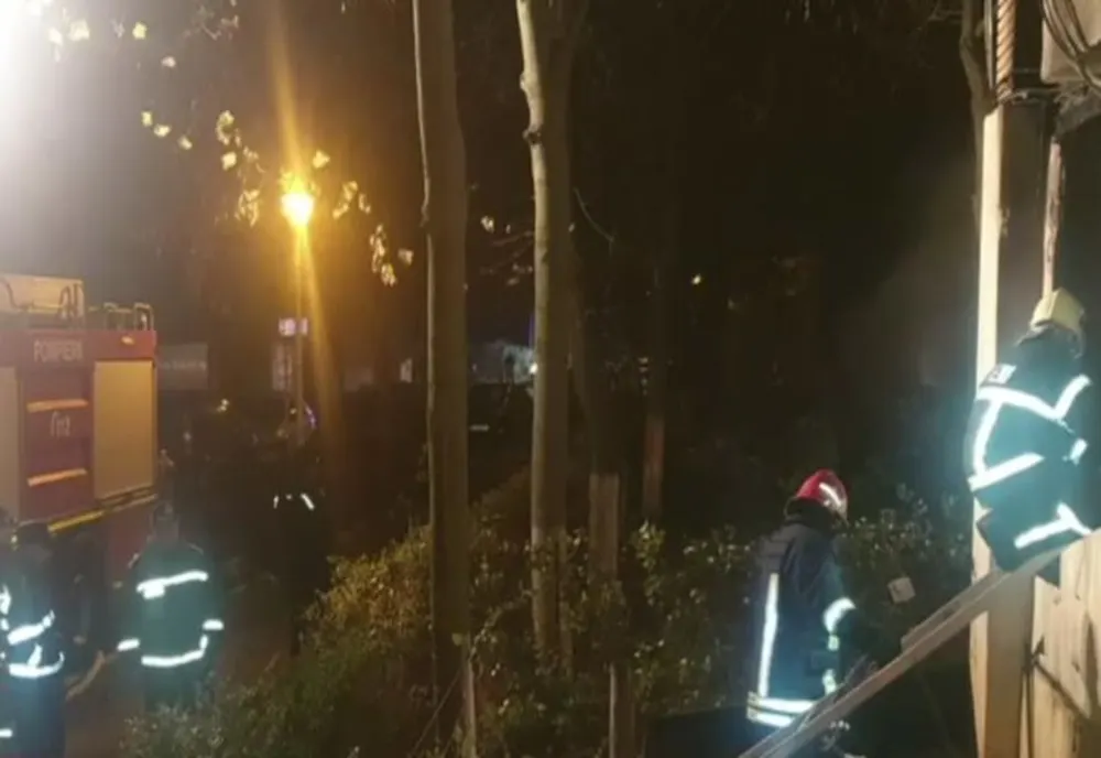 Incendiu intr-un bloc din Galati