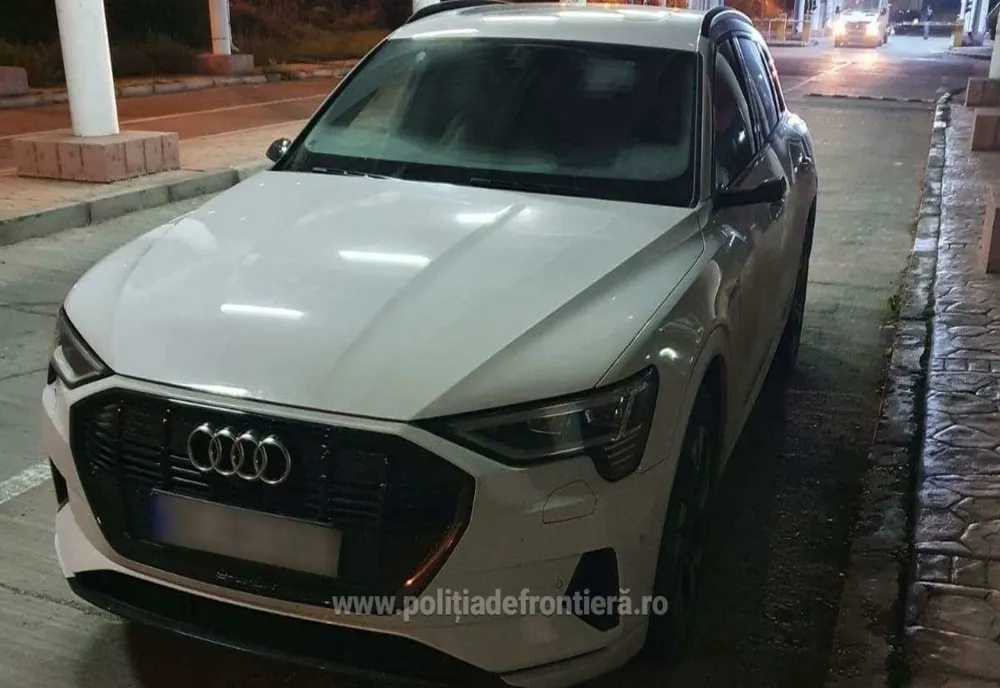 Autoturism de lux electric, declarat furat din Germania, descoperit în aceeaşi zi de poliţiştii de frontiera gălăţeni
