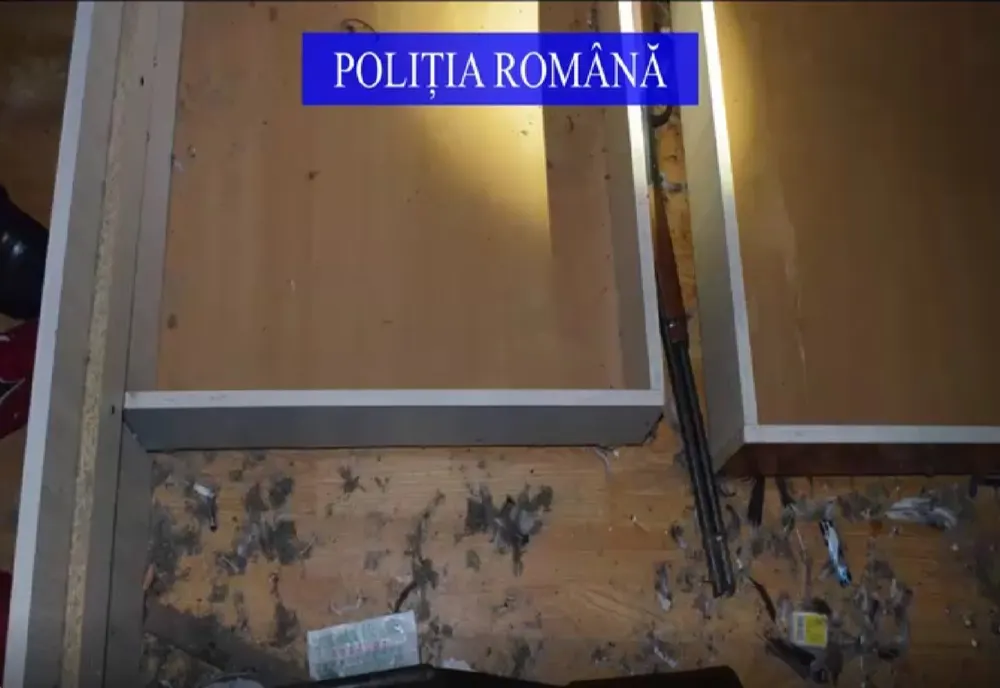 Arme de vânătoare ascunse sub pat