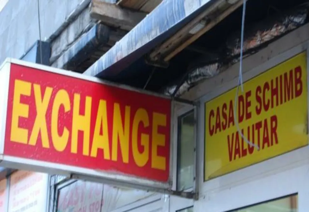 Jaf la o casă de schimb valutar de pe Calea Galați