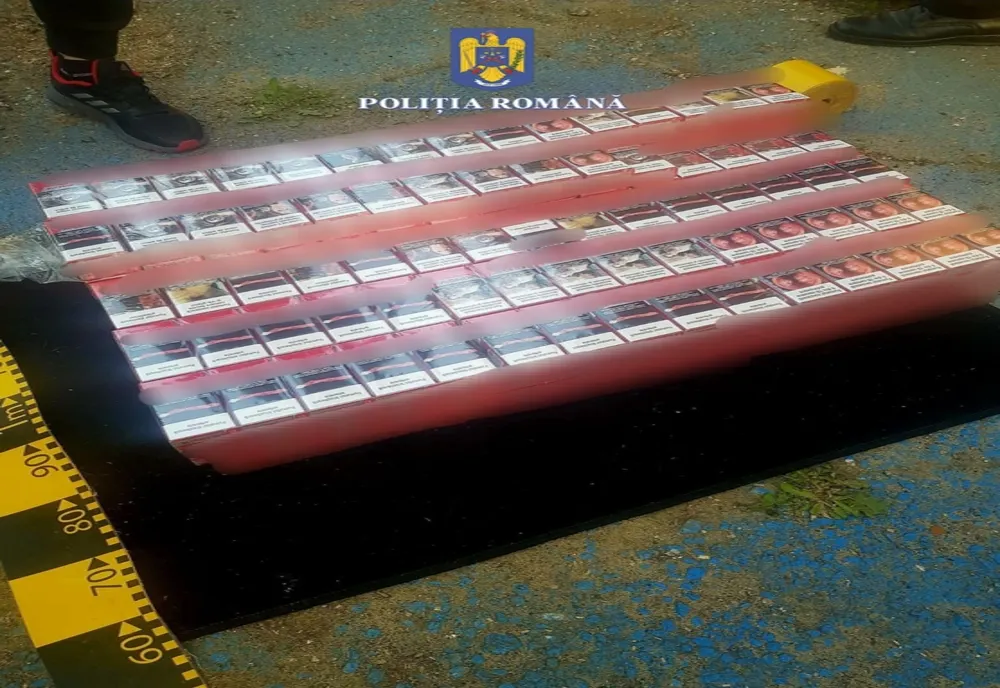Țigări fără timbru de acciză descoperite de polițiști din cadrul Poliției Oraș Târgu Bujor în portbagajul unui autoturism condus de un bărbat din Bârlad
