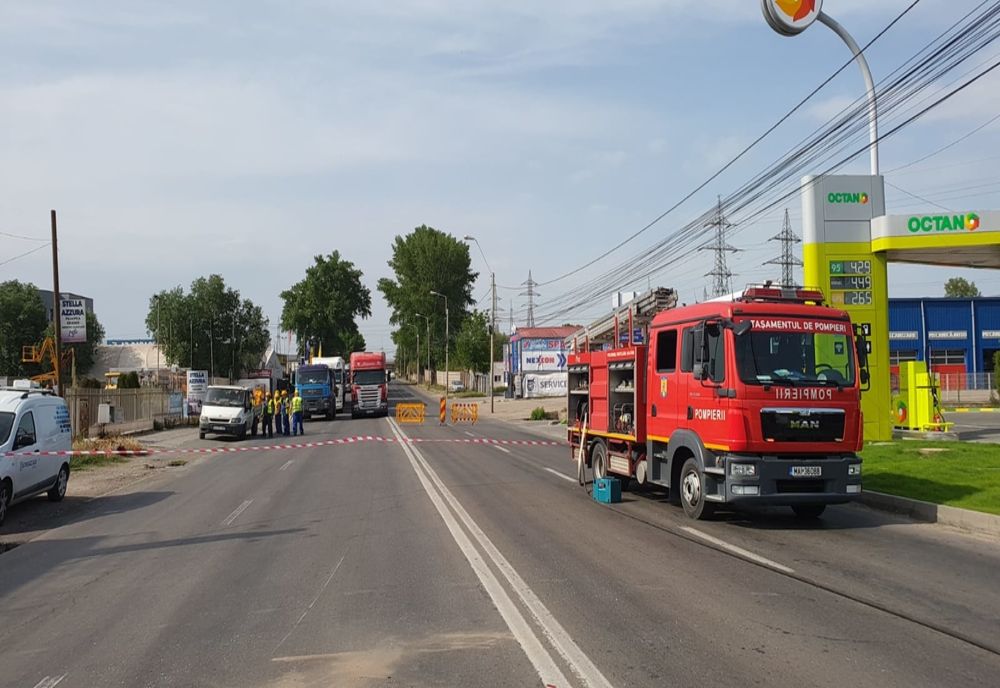 A intrat într-o țeavă de gaze de pe Centură