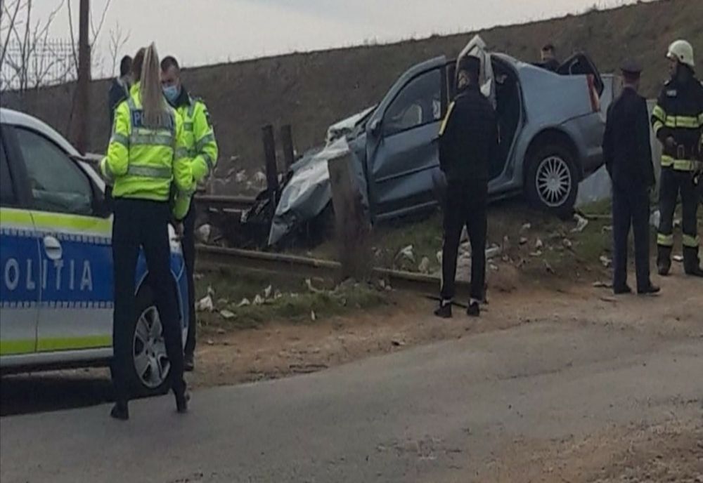 Accident la trecere la nivel cu calea ferată la ieșirea din Tecuci