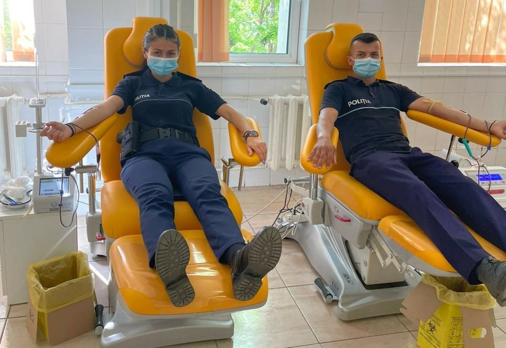 Campanie donare sânge desfășurată de polițiștii gălățeni