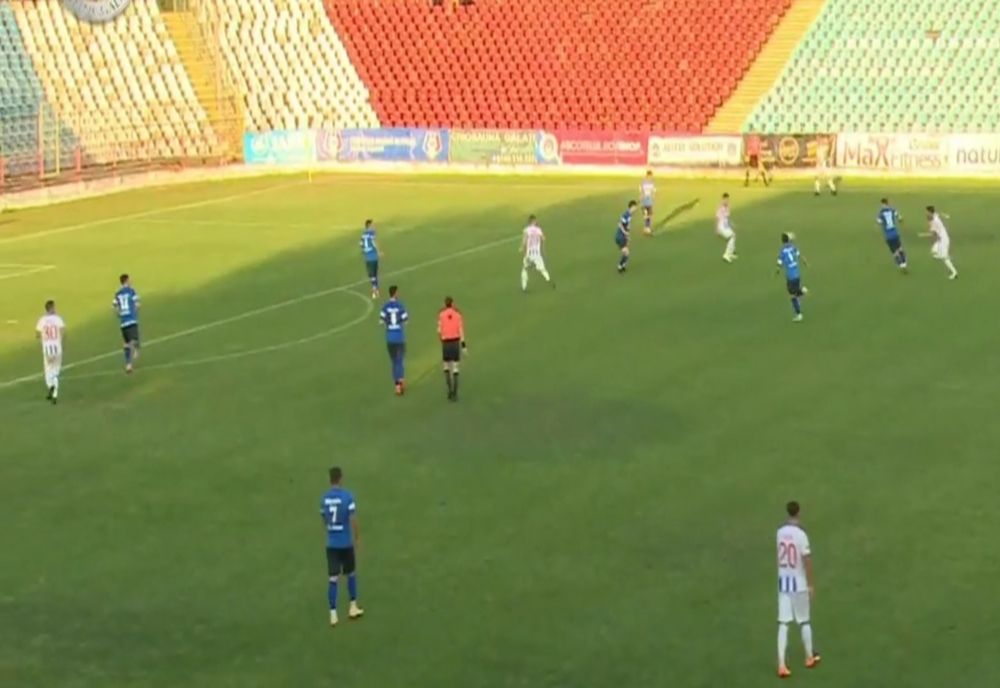 Oțelul Galați a câștigat cu 8-0 meciul din etapa a II-a a Ligii a 3-a cu Sportul Chiscani