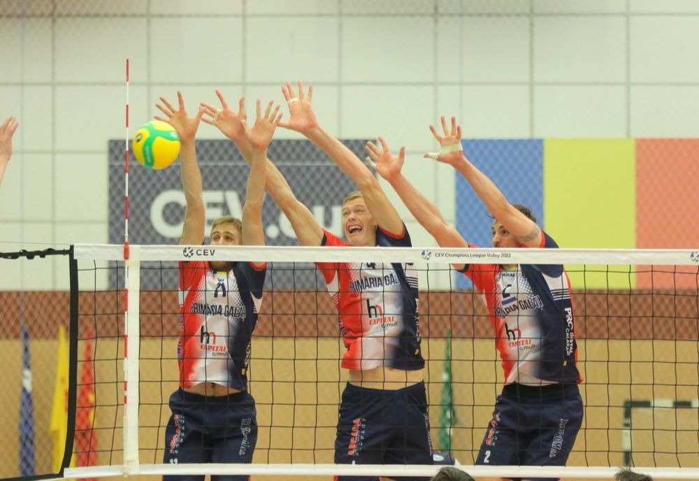 Arcada Galați a câștigat cu 3-2 meciul tur cu campioana Cehiei