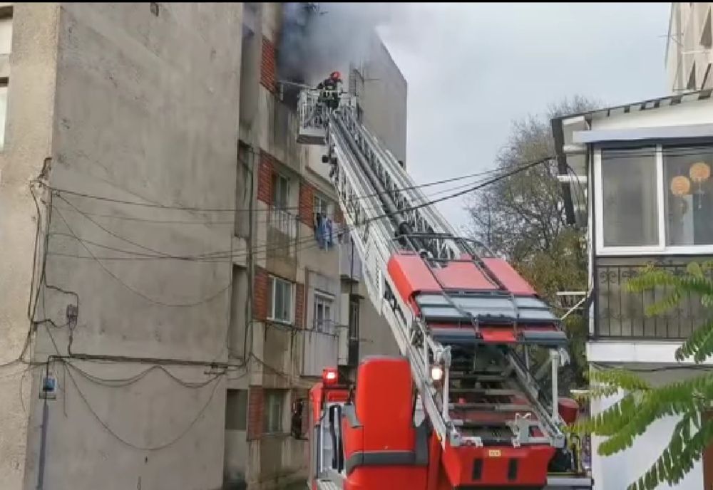 Incendiu la un apartament din str. Henry Coandă din municipiul Galați