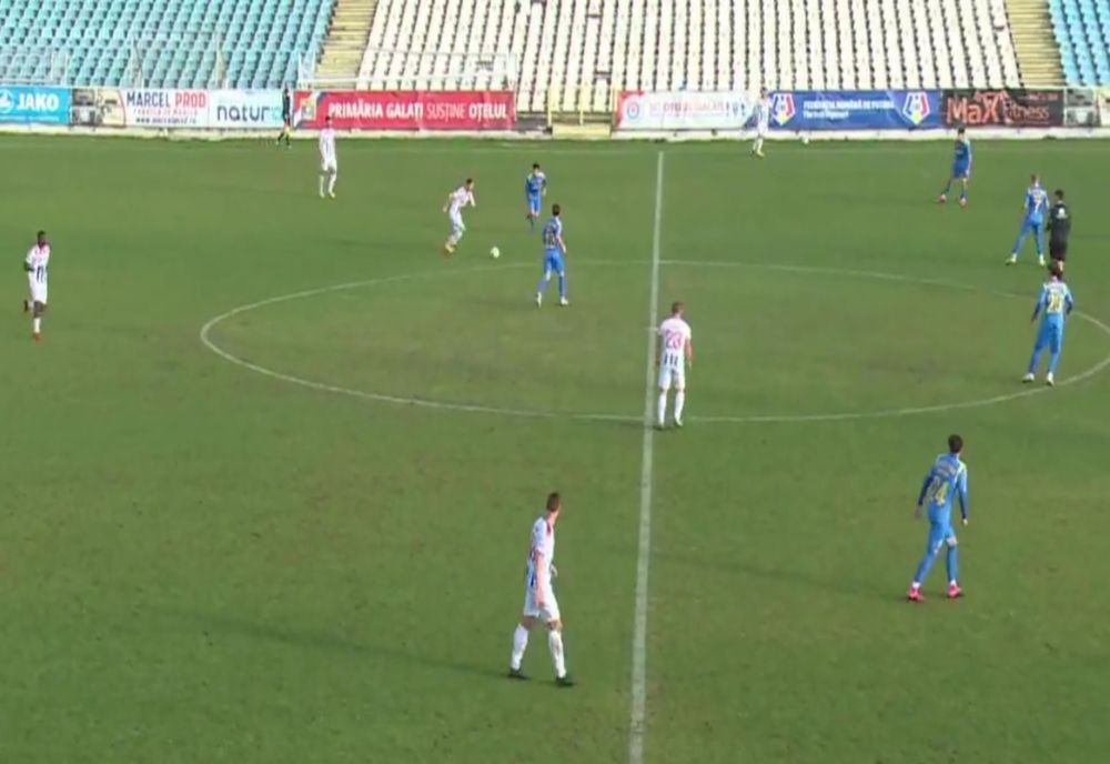 Victorie cu 3-0 pentru Oțelul Galați în meciul cu Aerostar Bacău