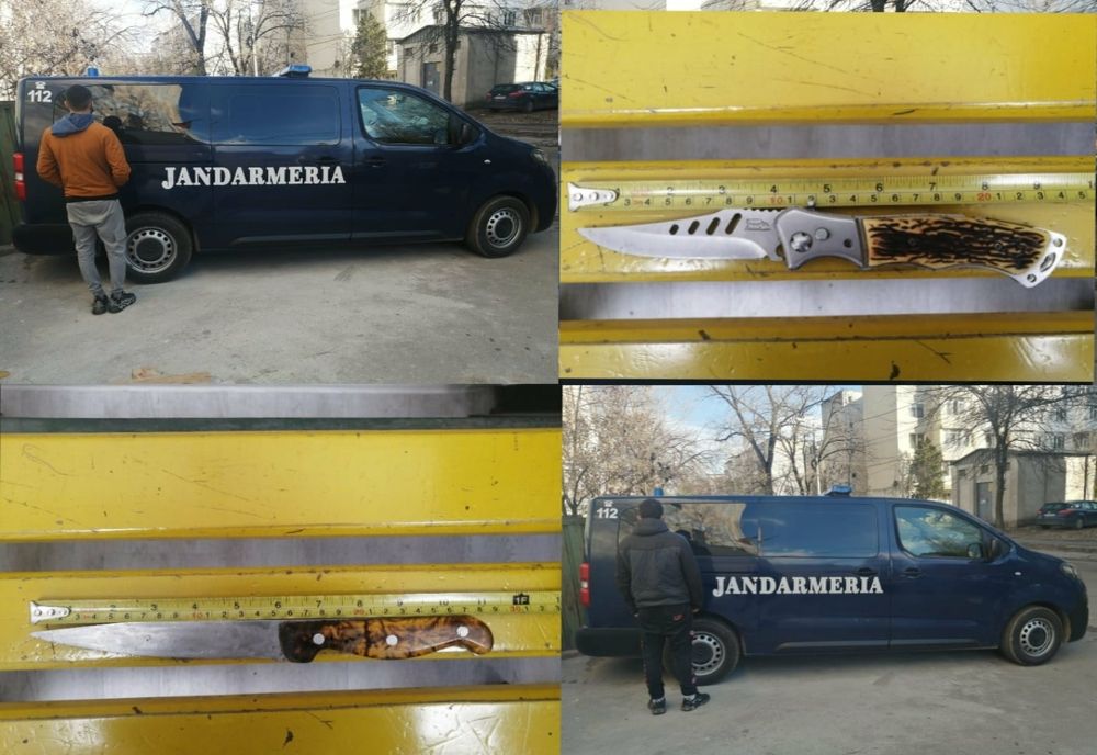 Doi adolescenți pregătiți cu cuțite să tranșeze un conflict