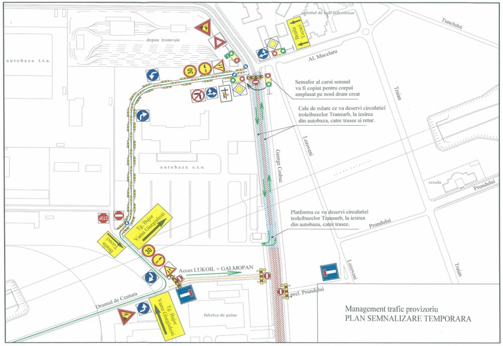 Trafic închis și trasee deviate pe bulevardul George Coşbuc