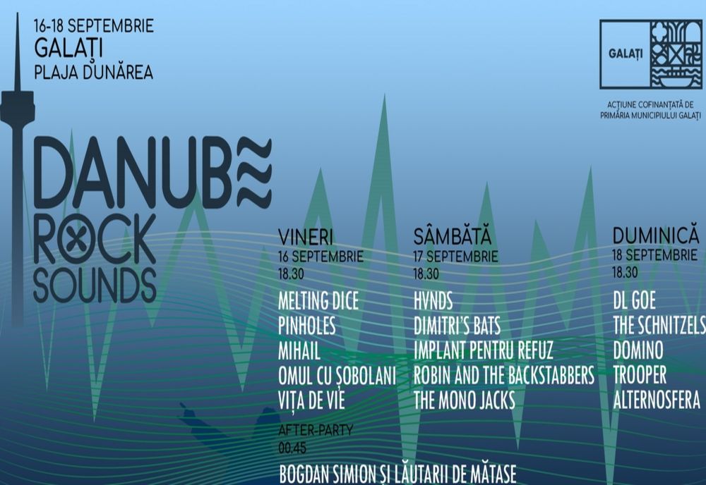 Trupe în vogă la Danube Rock Sounds Galați; elevii de 10 vor avea acces gratuit
