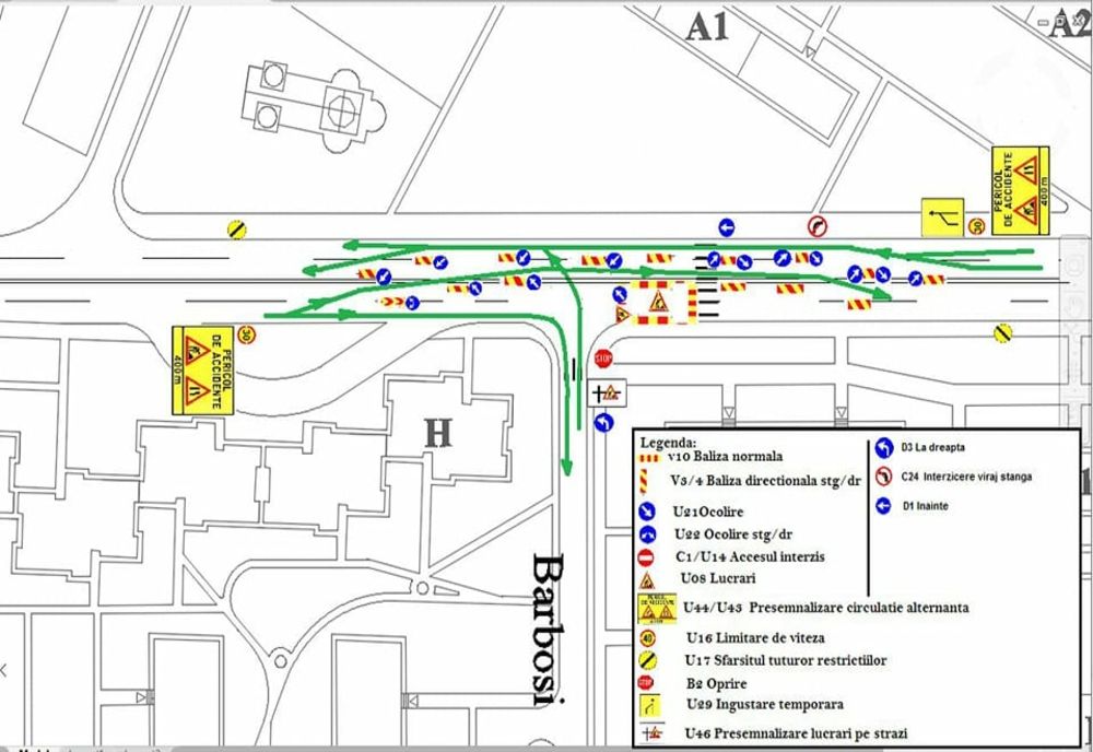 Restricții de circulație pe strada Combinatului (fostă Prelungirea Brăilei) pentru remedierea unei tasări de teren, care afectează carosabilul